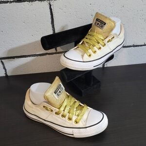 BUNDLE SALE! Converse All Stars Gold Sparkle Sneakers Sz 7